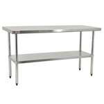 Omcan 17587, 30x60-inch Elite Series Stainless Steel Heavy Duty Work Table with Galvanized Undershelf