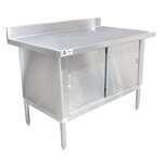 Omcan 24403, 30x48-inch 430 Stainless Steel Knock-Down Work Table with Backsplash