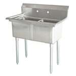 Omcan 43780, 18x21x14-inch 2-Compartment Sink, No Drain Board