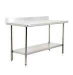 Omcan 44343, 30x30-inch Stainless Steel Work Table with 4-inch Backsplash