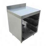 Omcan 44595, 24-inch Stainless Steel Flat Top Glass Rack Storage Unit