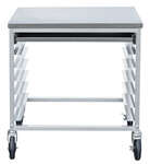 Omcan 44722, 28.25x18.x30-inch Aluminum Meat Slicer Cart