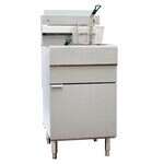 Omcan CE-CN-0032-FN, 21-inch Stainless Steel Natural Gas Floor Fryer, 150,000 BTU