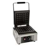 Omcan CE-CN-0351, 16.5-inch Stainless Steel Waffle Maker with Thermostatic Control, 1600W