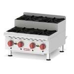 Omcan CE-CN-0424-S, 24-inch 4 Burners Countertop Step-Up Natural Gas Hot Plate