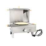 Omcan CE-CN-0748, 28-inch Countertop Stainless Steel Propane Pizza Oven with Foldable Legs, 12,000 BTU