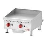 Omcan CE-CN-G24M, 24-inch 2 Burners Countertop Natural Gas Griddle with Manual Control