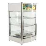 Omcan DW-CN-0097, 18-inch Countertop Stainless Steel Angled Glass Display Warmer, 97 Liters Capacity