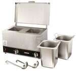 Omcan FW-CN-0252, 16-inch Stainless Steel Double Sauce Pot Warmer