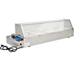 Omcan FW-CN-1170, 46-inch Stainless Steel Bain Marie with 4 Half-Size Pans, 1500W