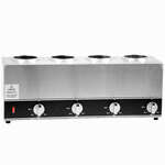 Omcan FW-CN-1604, 23-inch Stainless Steel Quadruple Bottle Sauce Warmer