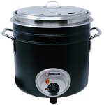 Omcan FW-TW-5000-B, 11 Qt Black Coated Ceramic Retro Soup Warmer