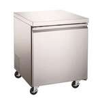 Omcan RE-CN-0006-HC, 27-inch 1 Solid Door Undercounter Refrigerator, 6.3 Cu.Ft