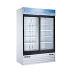 Omcan RE-CN-0045E-HC, 54-inch 2 Glass Doors Stainless Steel Reach-In Refrigerator, 45 Cu.Ft