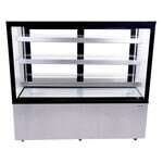 Omcan RS-CN-0471-S, 60-inch Stainless Steel Square Glass Refrigerated Display Case