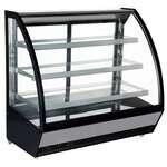 Omcan RS-CN-0860, 60-inch Stainless Steel Curved Glass Refrigerated Display Case