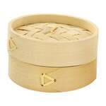 PacknWood 209BBDIM10, 6 Oz 4-Inch Dia Dim Sum Mini Bamboo Steamer, 100/CS