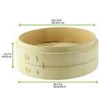 PacknWood 209BBDIM20, 25 Oz 7.9-Inch Diameter Dim Sum Large Bamboo Steamer, 10/CS