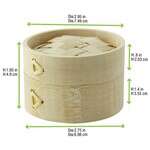 PacknWood 209BBDIM7, 3 Oz 2.7-Inch Diameter Dim Sum Mini Bamboo Steamer, 200/CS