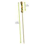 PacknWood 209BBFUJIY, 4.55-Inch "Fuji" Bamboo Pick with Natural Beads and Yellow Design, 2000/CS