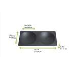 PacknWood 209BBGALGAL, 4.7x2.3x4-Inch Mini Black Bamboo Plate with 2 Compartments, 96/CS