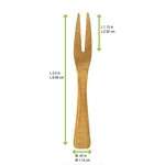 PacknWood 209BBKAMALA, 3.5-Inch "Kamala" Bamboo Mini Fork, 500/CS