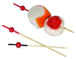 PacknWood 209BBKYOTO, 3.5-Inch Kyoto Bamboo Picks With 1 Red Bead & Red End, 2000/CS