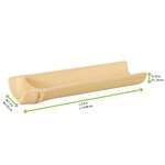 PacknWood 209BBOSAKA, 5.9x1.4x0.53-Inch Osaka Half Circular Bamboo Dish, 200/CS