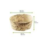 PacknWood 209BBPANR7, 3 Oz 2.75 Dia Anno Round Mini Bamboo Leaf Basket, 1000/CS