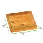 PacknWood 209BBPODA, 2.38x2.38x0.4-Inch "Poda" Bamboo Mini Square Dish, 144/CS