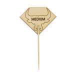 PacknWood 209BBRUMPYM, 3.62-Inch Diamond Shaped Steak Markers with Bull Head - Medium, 1000/CS