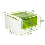 PacknWood 209BCKF4, 6.7x6.7x3.3-Inch Green Cupcake Box with Window, 100/CS