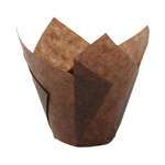 PacknWood 209CPST1CH, 2.25-Inch Dia 1.25 Oz "Tulip" Dark Brown Baking Cup, 1000/CS