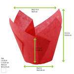 PacknWood 209CPST5R, 3.15-Inch Dia 4 Oz "Tulip" Red Baking Cup, 1000/CS