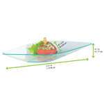 PacknWood 209MBELENI1, 5.1x1.6x7-Inch "Eleni" Clear Green Diamond-Shaped Mini Dish, 288/CS