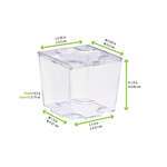 PacknWood 209MBKARA90, 2.75 Oz "Kara" Clear Cubic Mini Dish, 576/CS