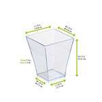 PacknWood 209MBTAITI, 2 Oz "Taiti" Clear Plastic Square Cup, 600/CS