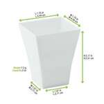 PacknWood 209MBTAITIB, 2 Oz "Taiti" White Plastic Square Cup, 600/CS