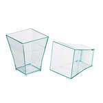 PacknWood 209MBTAITIV, 2 Oz "Taiti" Clear Plastic Green Square Cup, 600/CS