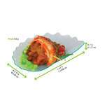 PacknWood 209MBTITOS1, 4.2x2.75x0.7-Inch 1 Oz "Titos" Transparent Green Leaf Dish, 300/CS