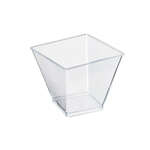 PacknWood 209MBZENO10, 3.3 Oz "Zeno" Clear Plastic Square Cup, 600/CS