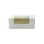 PacknWood 209PAT100J, 4x4x1.6-Inch White Pastry Box with PET Window, 420/CS