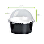 PacknWood 209POPETL80D, Clear PET Dome Lid for 210POC151N & 210POB151, 1000/CS