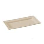 PacknWood 210APU1326BR 5.12x10.24-inch Beige Rectangular Sugar Cane Plate, 500/CS (Discontinued)