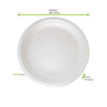 PacknWood 210APU18, 6.85-Inch Dia Sugarcane White Round Plate, 1000/CS
