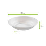PacknWood 210APU75, 3x6-Inch Round White Sugarcane Plate, 3000/CS