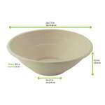 PacknWood 210APUPK32BR, 32 Oz Round Brown Sugarcane Bowl, 250/CS (Discontinued)