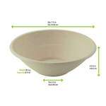 PacknWood 210APUPK40BR, 40 Oz Round Brown Sugarcane Bowl, 250/CS (Discontinued)