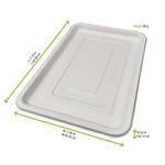 PacknWood 210APUR4732, 17.75x11.95x0.8-Inch White Sugarcane Platter, 24/CS (Discontinued)