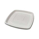 PacknWood 210APUS318, 11.8x11.8x1-Inch Square White Sugarcane Platter, 24/CS